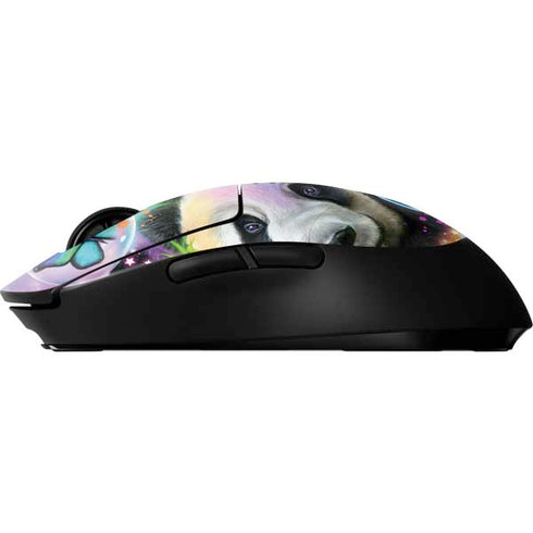 Rainbow Pandas with Butterflies by Sheena Pike G Pro Wireless Gaming Mouse Skin