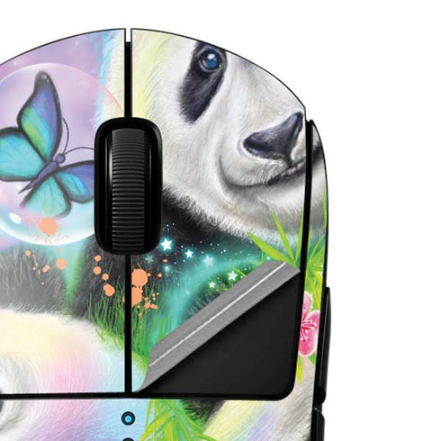 Rainbow Pandas with Butterflies by Sheena Pike G Pro Wireless Gaming Mouse Skin