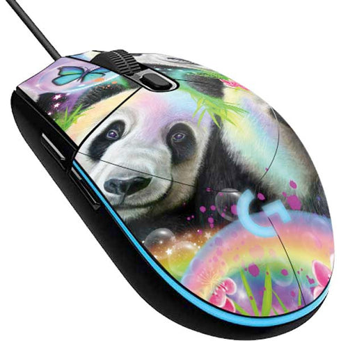 Rainbow Pandas with Butterflies by Sheena Pike G203 Prodigy RGB Wired Gaming Mouse Skin