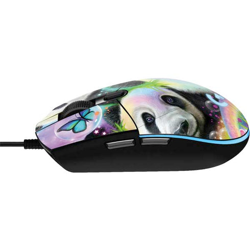 Rainbow Pandas with Butterflies by Sheena Pike G203 Prodigy RGB Wired Gaming Mouse Skin