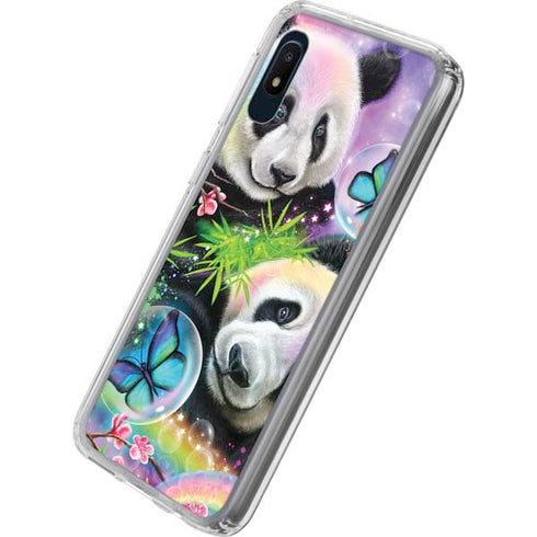 Rainbow Pandas with Butterflies by Sheena Pike Galaxy A10e Clear Case