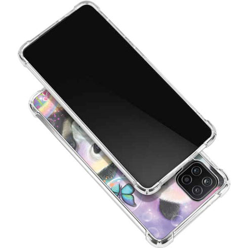 Rainbow Pandas with Butterflies by Sheena Pike Galaxy A12 Clear Case