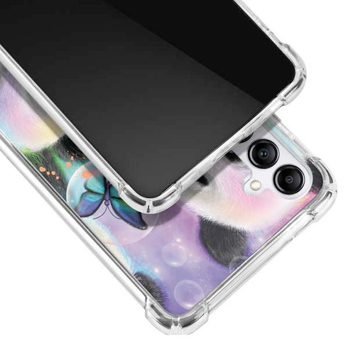 Rainbow Pandas with Butterflies by Sheena Pike Galaxy A14 5G Clear Case