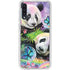 Rainbow Pandas with Butterflies by Sheena Pike Galaxy A50 Clear Case