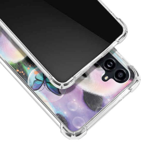 Rainbow Pandas with Butterflies by Sheena Pike Galaxy A54 5G Clear Case