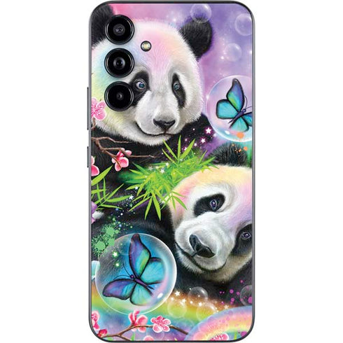 Rainbow Pandas with Butterflies by Sheena Pike Galaxy A54 5G Skin