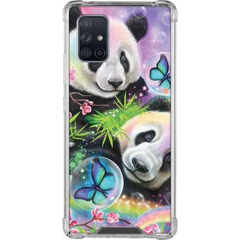 Rainbow Pandas with Butterflies by Sheena Pike Galaxy A71 5G Clear Case