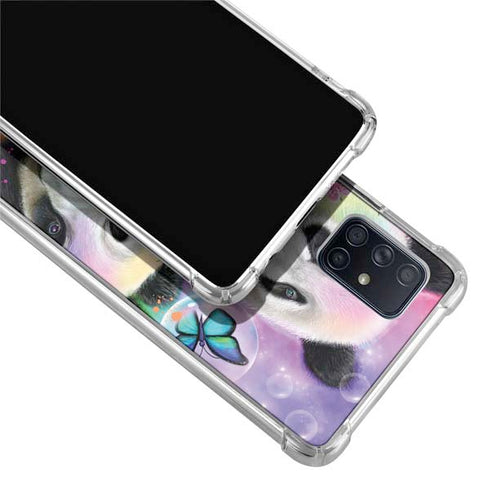 Rainbow Pandas with Butterflies by Sheena Pike Galaxy A71 5G Clear Case