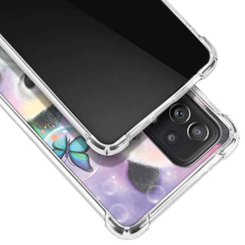 Rainbow Pandas with Butterflies by Sheena Pike Galaxy A72 5G Clear Case