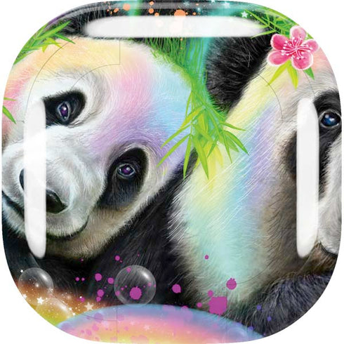 Rainbow Pandas with Butterflies by Sheena Pike Galaxy Buds Live Skin