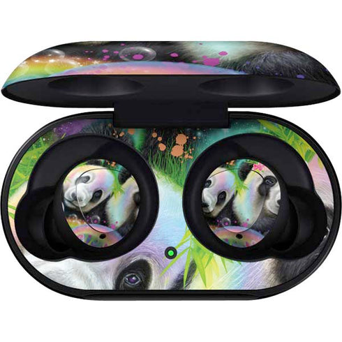 Rainbow Pandas with Butterflies by Sheena Pike Galaxy Buds Skin