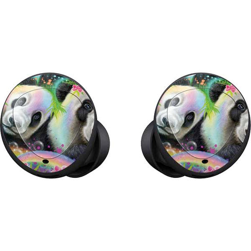 Rainbow Pandas with Butterflies by Sheena Pike Galaxy Buds Skin