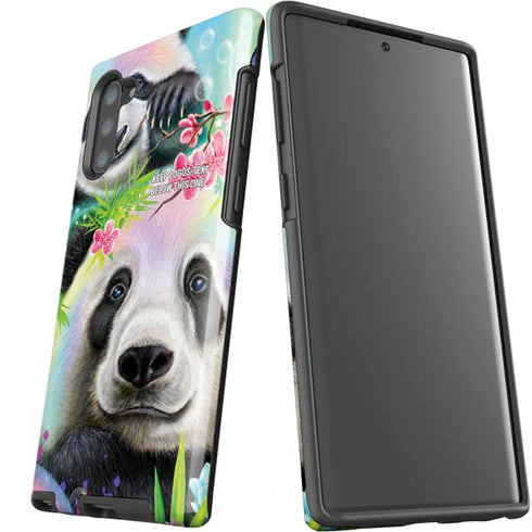 Rainbow Pandas with Butterflies by Sheena Pike Galaxy Note 10 Pro Case