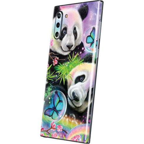 Rainbow Pandas with Butterflies by Sheena Pike Galaxy Note 10 Skin