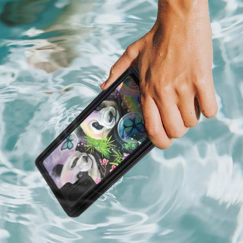 Rainbow Pandas with Butterflies by Sheena Pike Galaxy Note 10 Waterproof Case