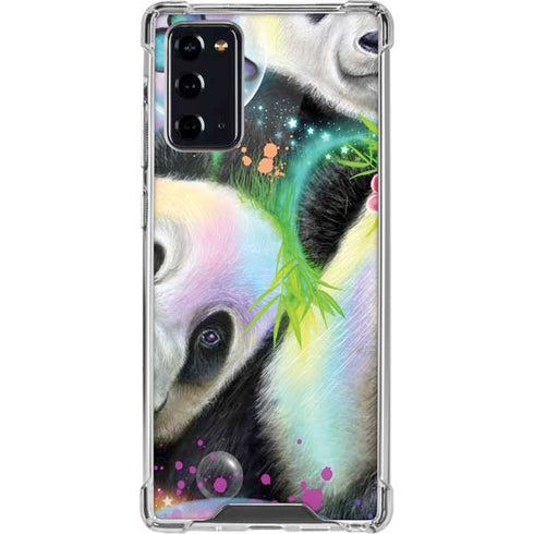 Rainbow Pandas with Butterflies by Sheena Pike Galaxy Note20 5G Clear Case