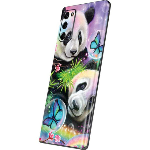 Rainbow Pandas with Butterflies by Sheena Pike Galaxy Note20 5G Skin