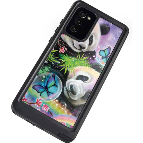 Rainbow Pandas with Butterflies by Sheena Pike Galaxy Note20 5G Waterproof Case