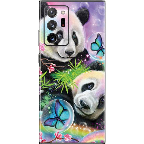 Rainbow Pandas with Butterflies by Sheena Pike Galaxy Note20 Ultra 5G Skin