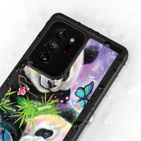 Rainbow Pandas with Butterflies by Sheena Pike Galaxy Note20 Ultra 5G Waterproof Case