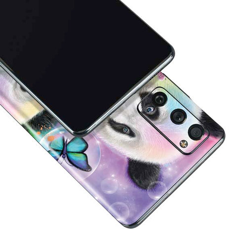 Rainbow Pandas with Butterflies by Sheena Pike Galaxy S20 Fan Edition Skin