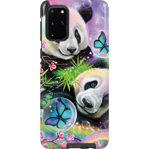 Rainbow Pandas with Butterflies by Sheena Pike Galaxy S20 Plus Pro Case