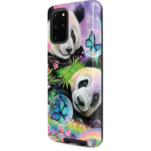 Rainbow Pandas with Butterflies by Sheena Pike Galaxy S20 Plus Pro Case