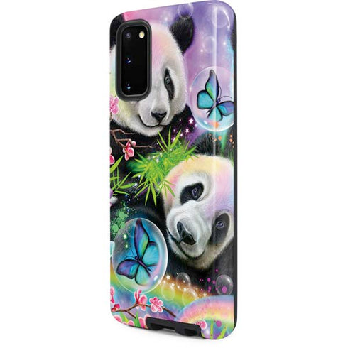 Rainbow Pandas with Butterflies by Sheena Pike Galaxy S20 Pro Case