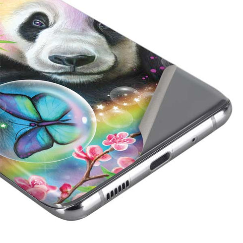 Rainbow Pandas with Butterflies by Sheena Pike Galaxy S20 Skin