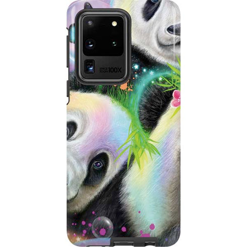 Rainbow Pandas with Butterflies by Sheena Pike Galaxy S20 Ultra 5G Pro Case