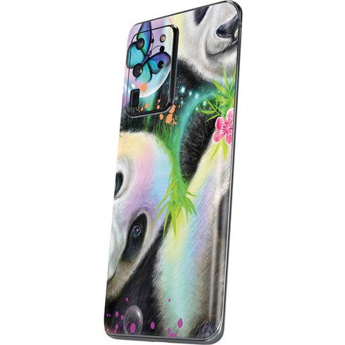 Rainbow Pandas with Butterflies by Sheena Pike Galaxy S20 Ultra 5G Skin
