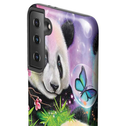 Rainbow Pandas with Butterflies by Sheena Pike Galaxy S21 FE Pro Case