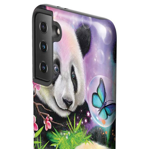 Rainbow Pandas with Butterflies by Sheena Pike Galaxy S21 Plus 5G Pro Case