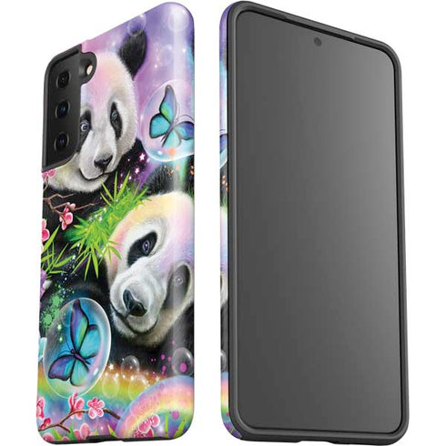 Rainbow Pandas with Butterflies by Sheena Pike Galaxy S21 Plus 5G Pro Case