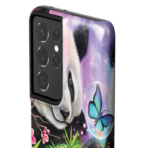 Rainbow Pandas with Butterflies by Sheena Pike Galaxy S21 Ultra 5G Pro Case