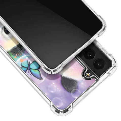 Rainbow Pandas with Butterflies by Sheena Pike Galaxy S22 Clear Case