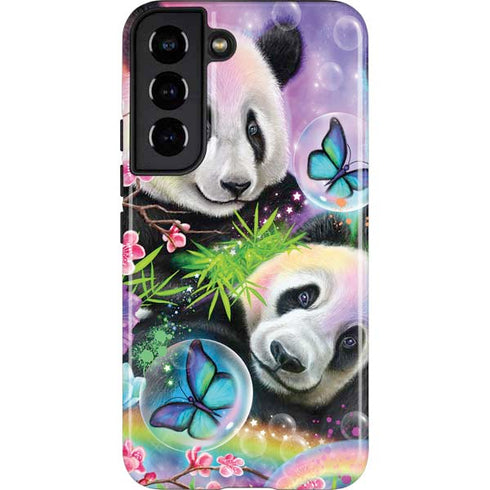 Rainbow Pandas with Butterflies by Sheena Pike Galaxy S22 Pro Case