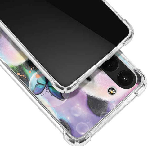 Rainbow Pandas with Butterflies by Sheena Pike Galaxy S23 Plus Clear Case