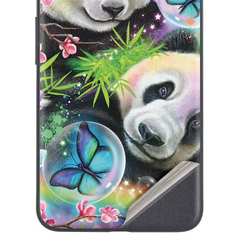 Rainbow Pandas with Butterflies by Sheena Pike Google Pixel 5a Skin