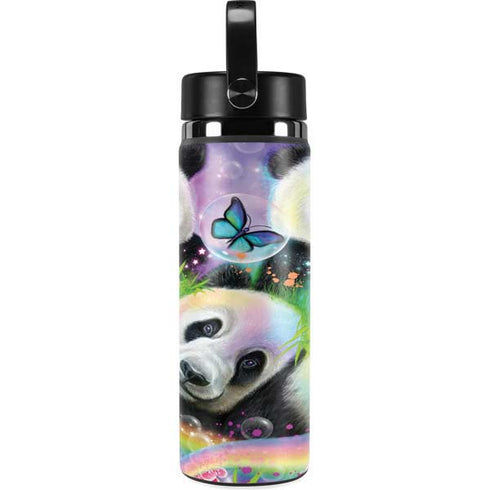 Rainbow Pandas with Butterflies by Sheena Pike Hydro Flask 20oz Wide Mouth Skin