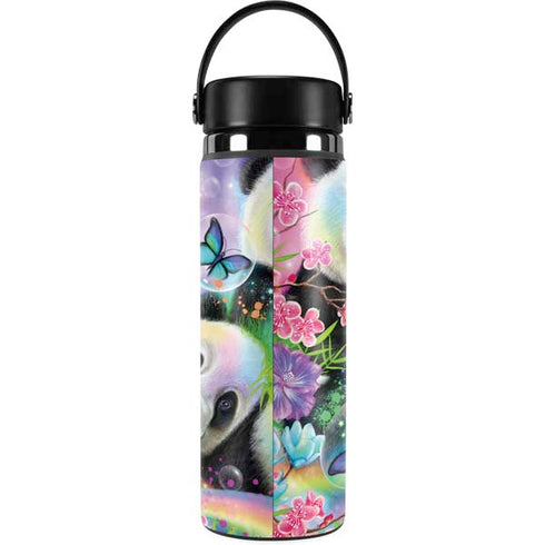 Rainbow Pandas with Butterflies by Sheena Pike Hydro Flask 20oz Wide Mouth Skin