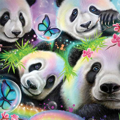 Rainbow Pandas with Butterflies by Sheena Pike Dell Inspiron Skin