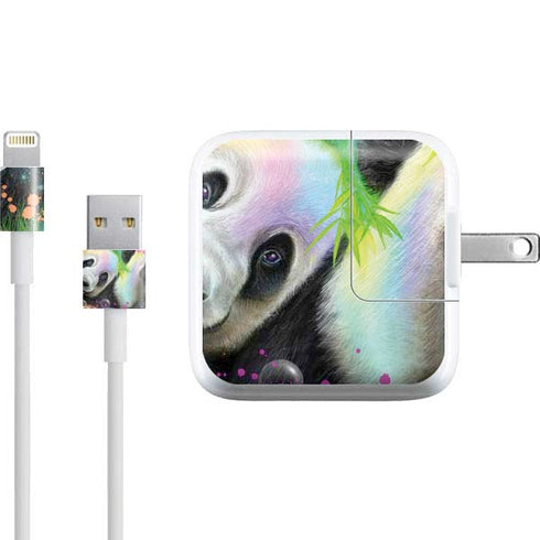 Rainbow Pandas with Butterflies by Sheena Pike iPad Charger (10W USB) Skin