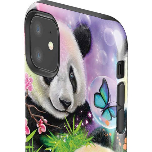 Rainbow Pandas with Butterflies by Sheena Pike iPhone 11 Impact Case
