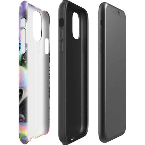Rainbow Pandas with Butterflies by Sheena Pike iPhone 11 Impact Case