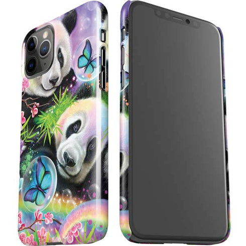 Rainbow Pandas with Butterflies by Sheena Pike iPhone 11 Pro Lite Case