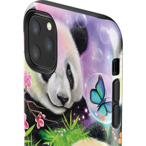 Rainbow Pandas with Butterflies by Sheena Pike iPhone 11 Pro Max Impact Case