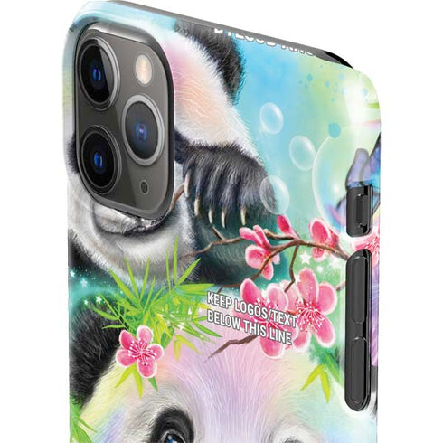 Rainbow Pandas with Butterflies by Sheena Pike iPhone 11 Pro Max Lite Case