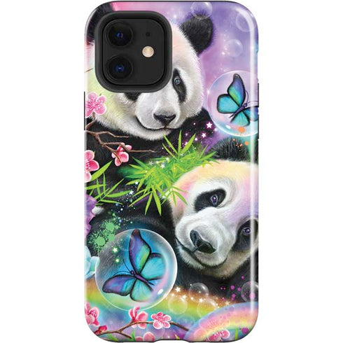 Rainbow Pandas with Butterflies by Sheena Pike iPhone 12 Impact Case