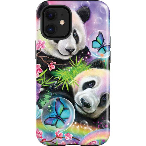 Rainbow Pandas with Butterflies by Sheena Pike iPhone 12 Mini Impact Case